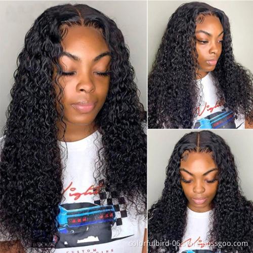 Brazilian hair Jerry curly raw virgin cuticle aligned human hair wigs 5x5 HD lace closure wigs human hair curly